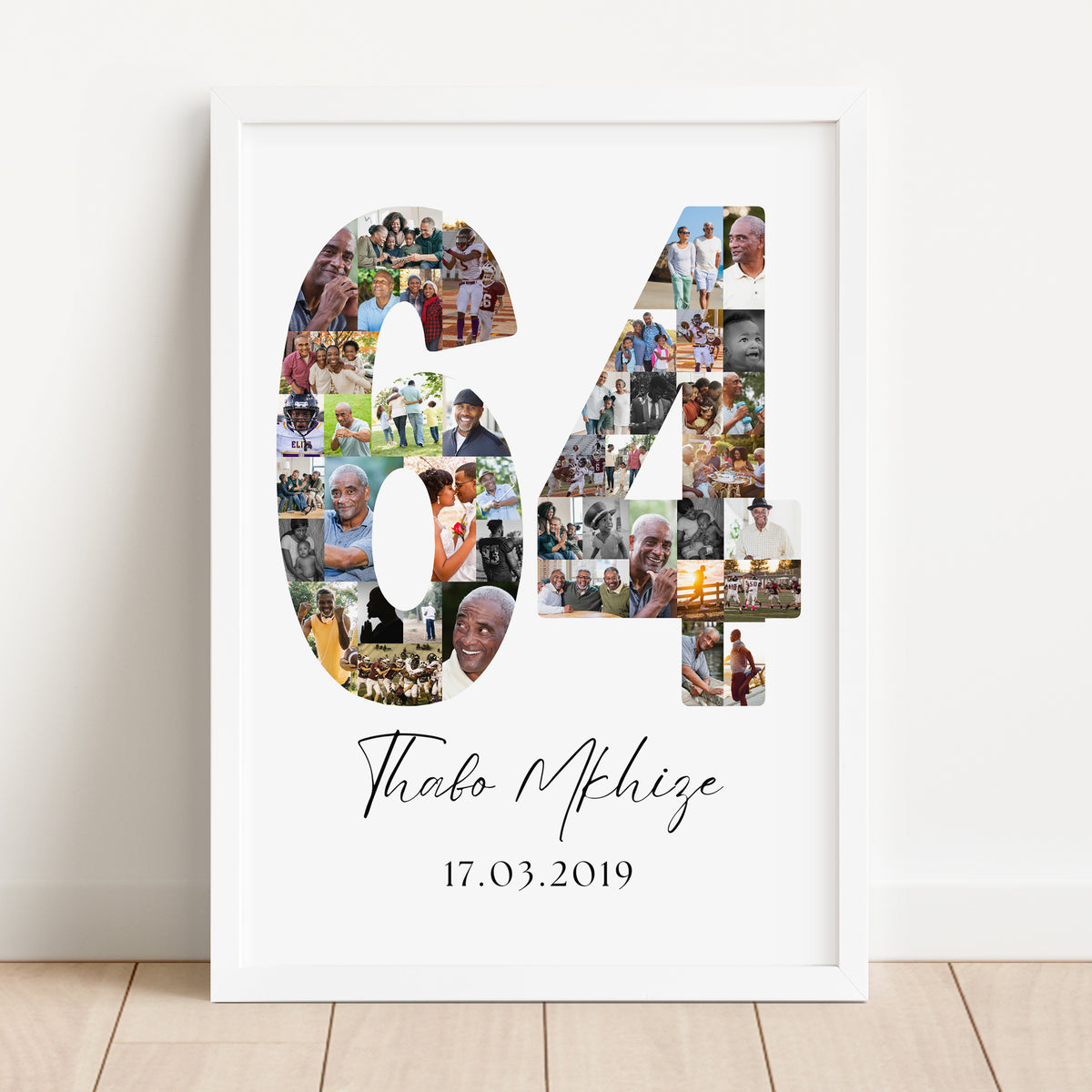 64 Birthday Photo Collage