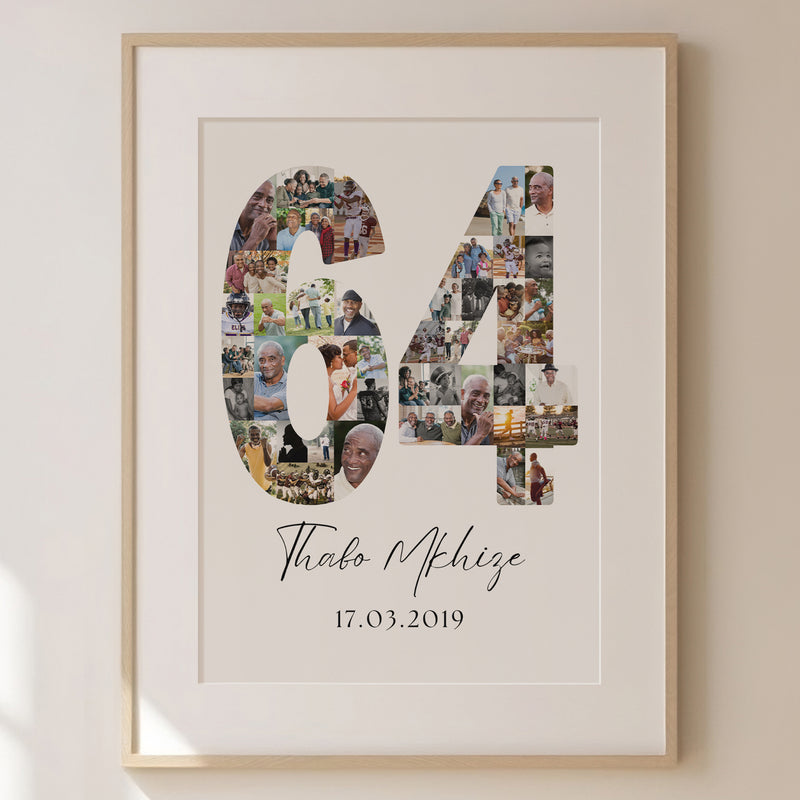 64 Birthday Photo Collage