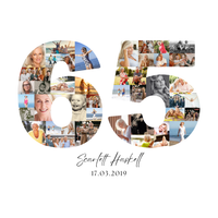 65 Birthday Photo Collage