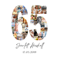 65 Birthday Photo Collage