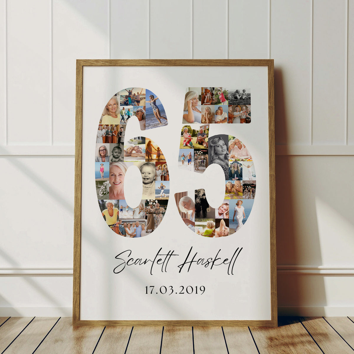 65 Birthday Photo Collage