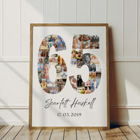 65 Birthday Photo Collage