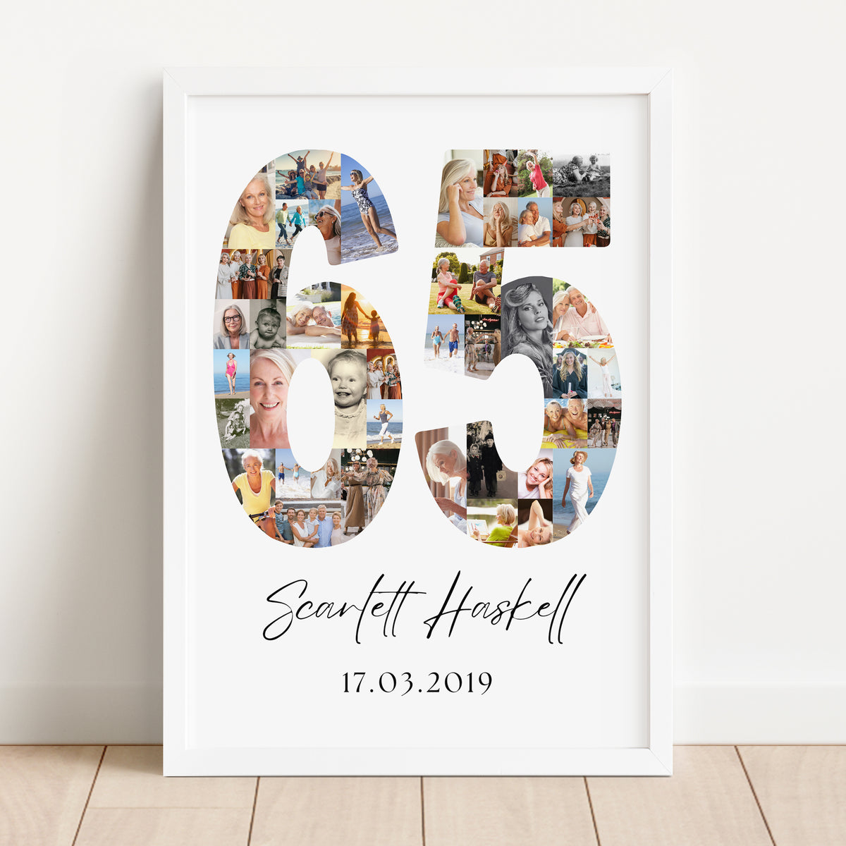 65 Birthday Photo Collage