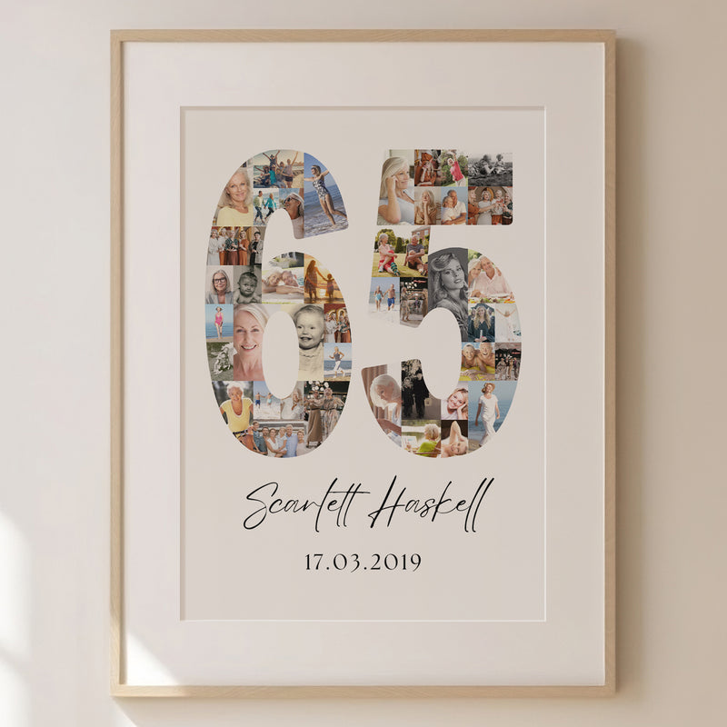 65 Birthday Photo Collage