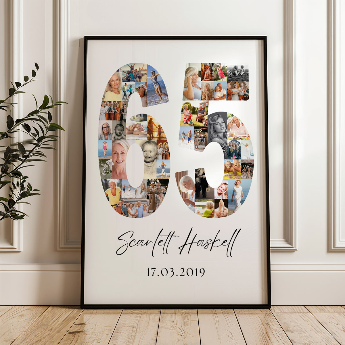 65 Birthday Photo Collage