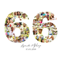 66 Birthday Photo Collage