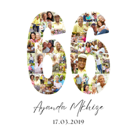 66 Birthday Photo Collage