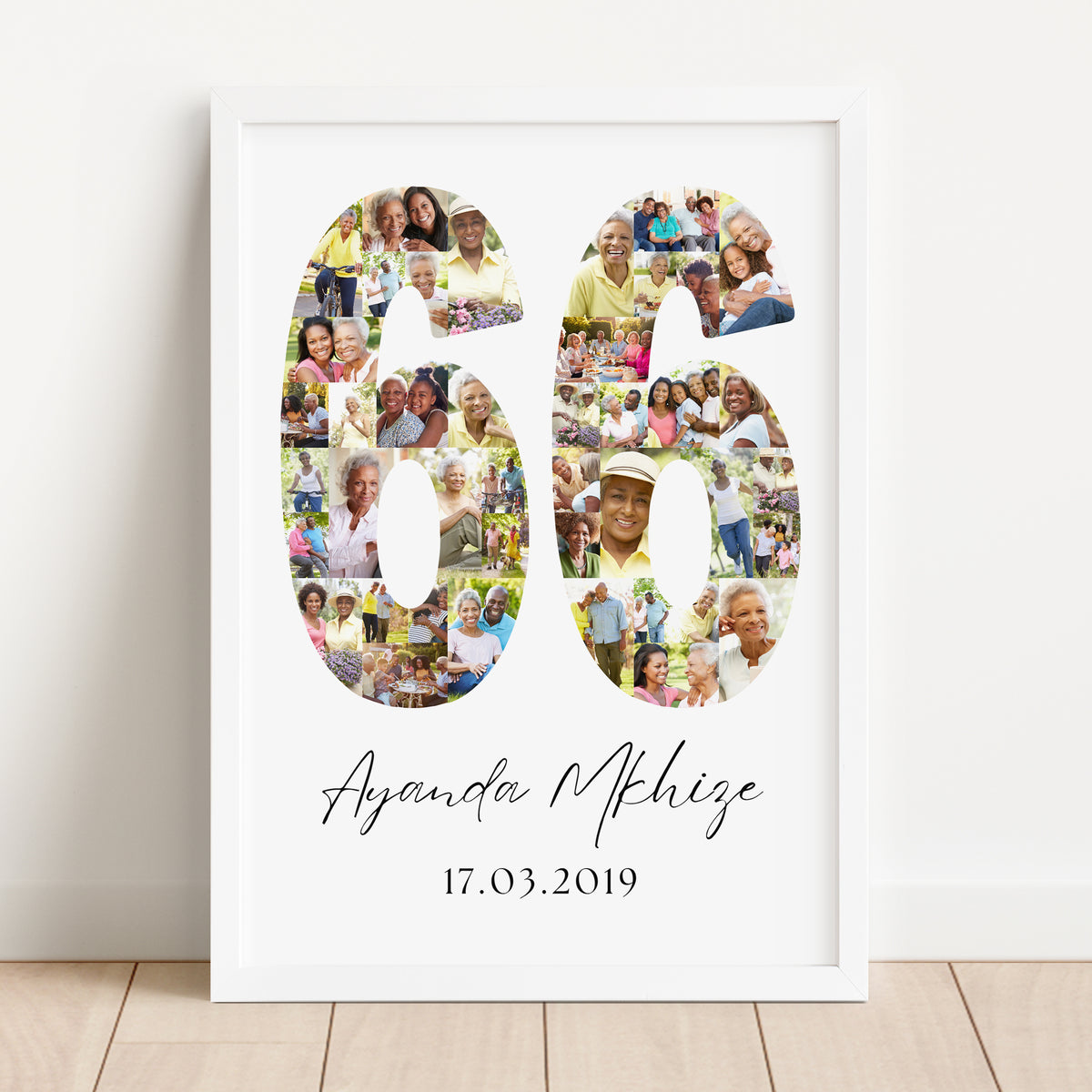 66 Birthday Photo Collage