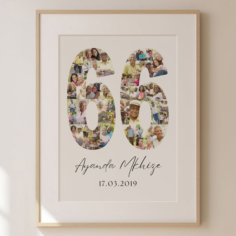 66 Birthday Photo Collage