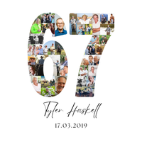 67 Birthday Photo Collage