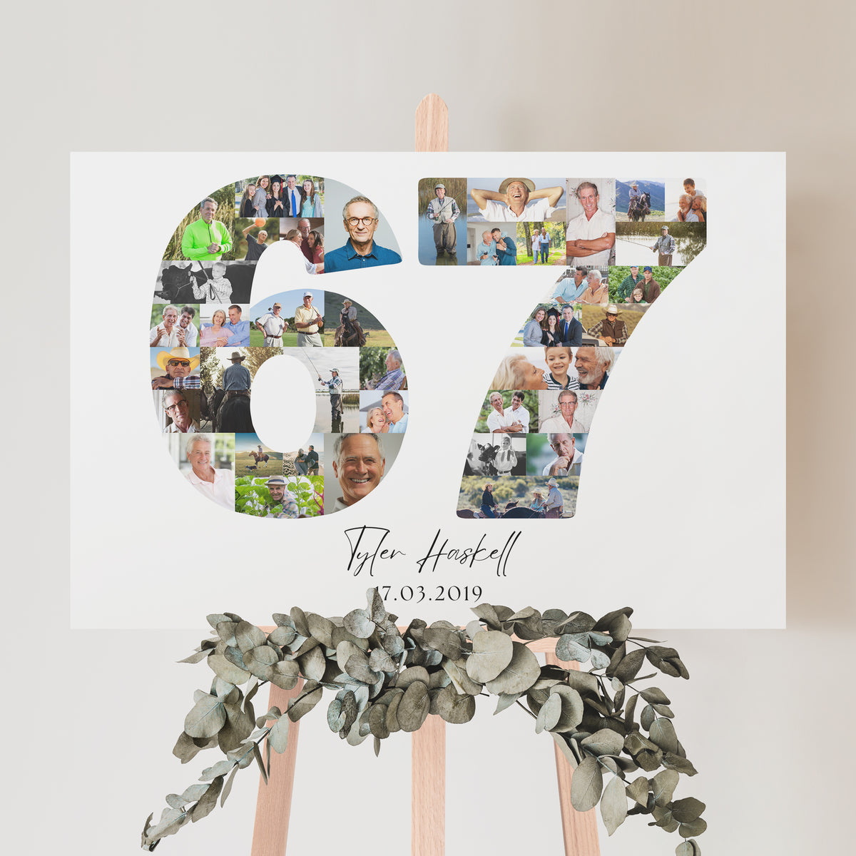 67 Birthday Photo Collage