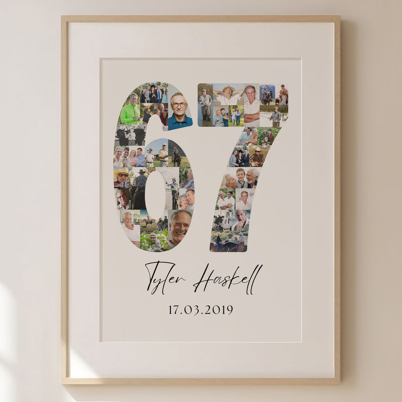 67 Birthday Photo Collage