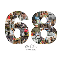 68 Birthday Photo Collage