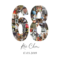 68 Birthday Photo Collage