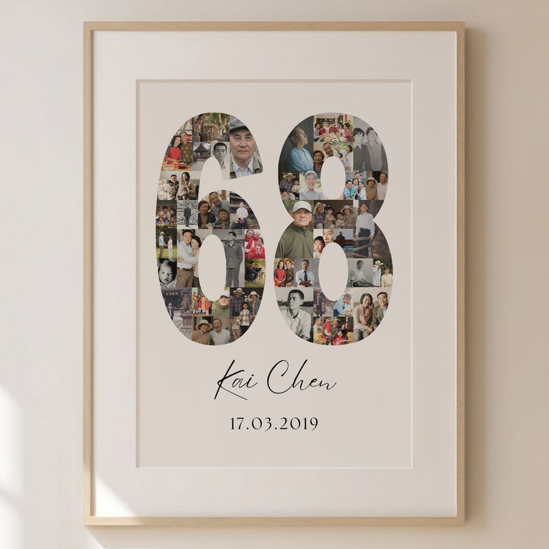68 Birthday Photo Collage