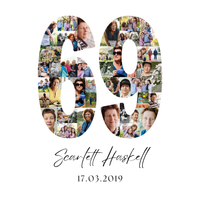 69 Birthday Photo Collage