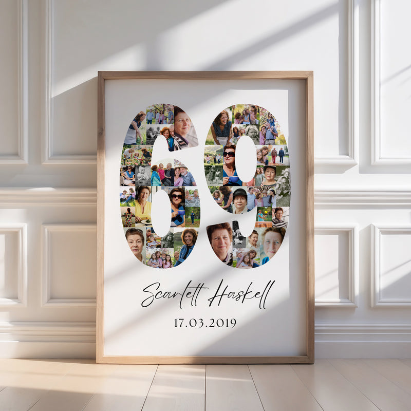 69 Birthday Photo Collage