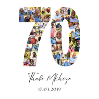 70 Birthday Photo Collage