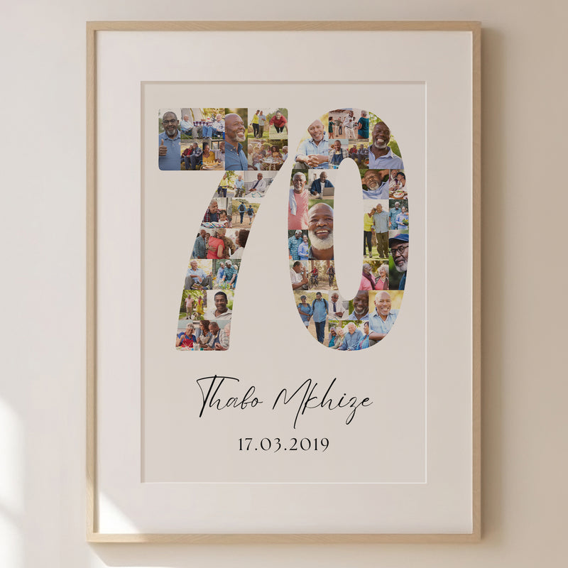 70 Birthday Photo Collage