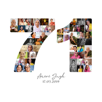 71 Birthday Photo Collage