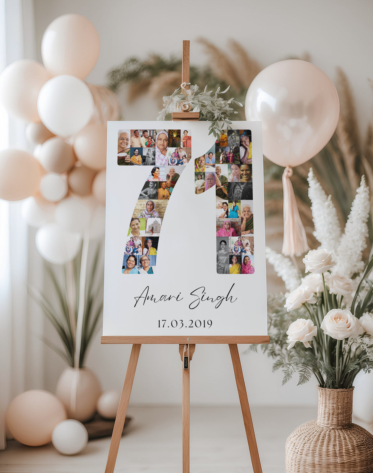 71 Birthday Photo Collage