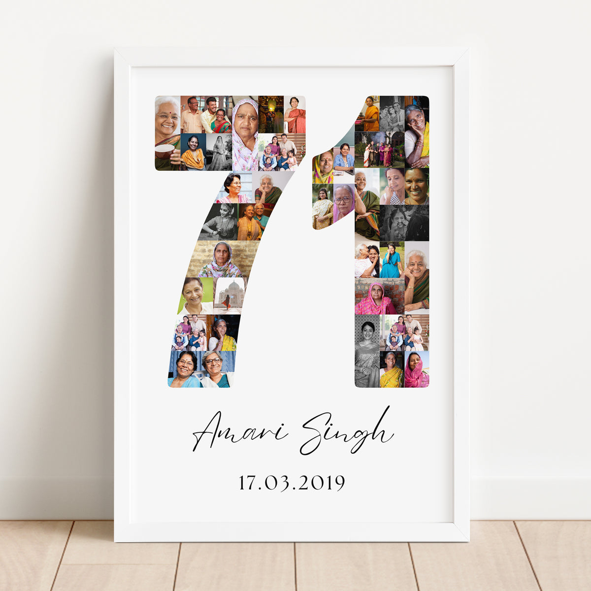 71 Birthday Photo Collage