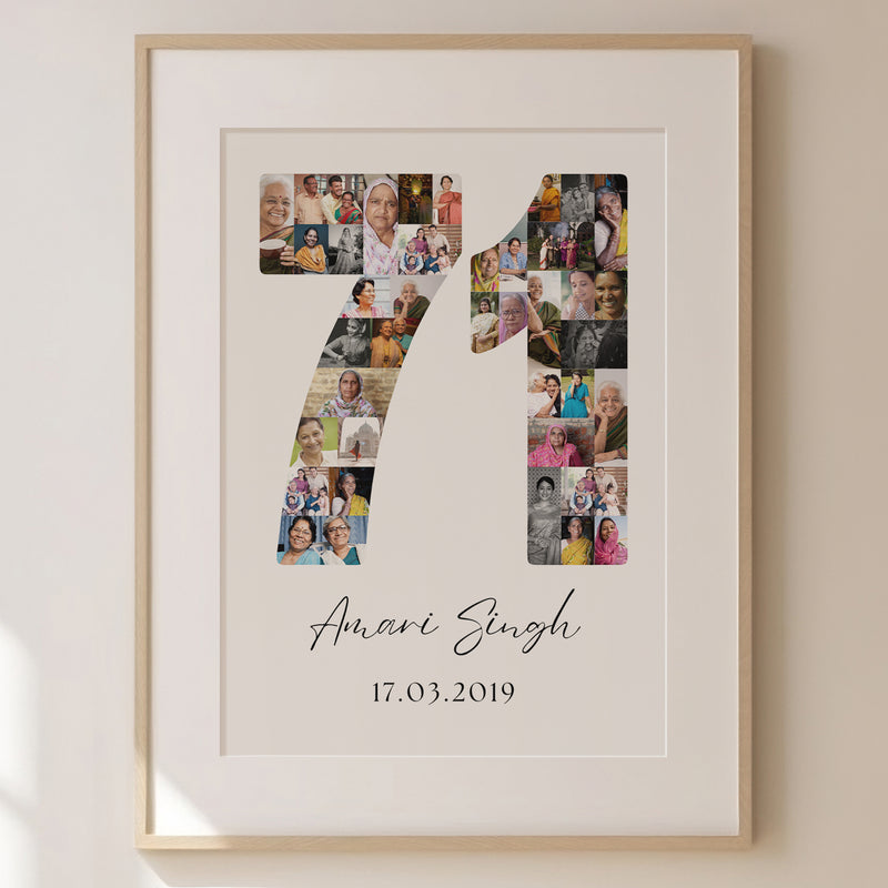 71 Birthday Photo Collage