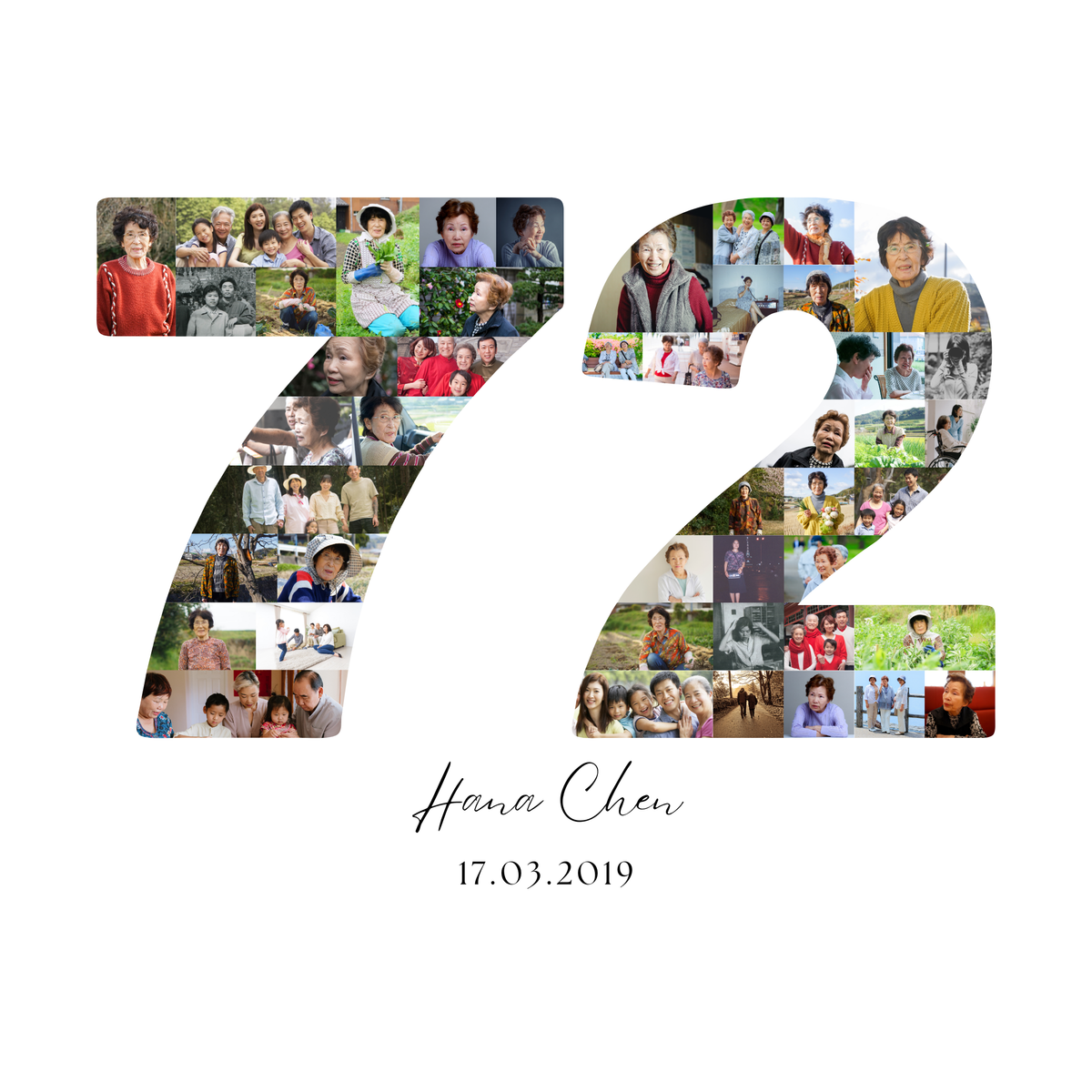 72 Birthday Photo Collage