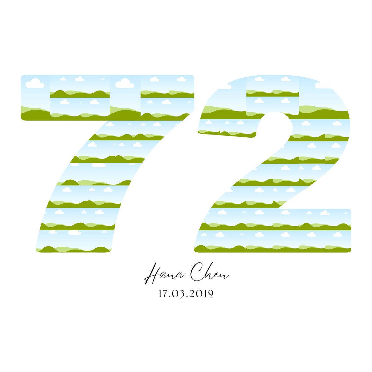 72 Birthday Photo Collage