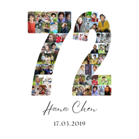 72 Birthday Photo Collage