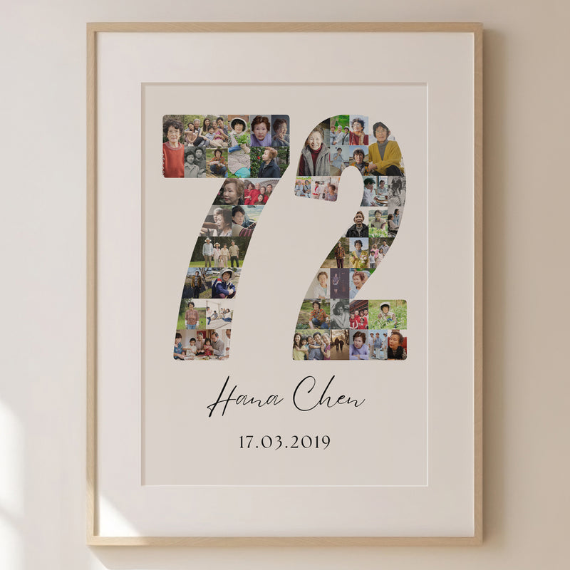 72 Birthday Photo Collage