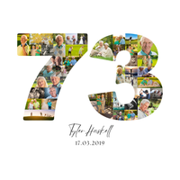 73 Birthday Photo Collage