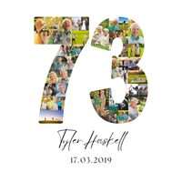 73 Birthday Photo Collage