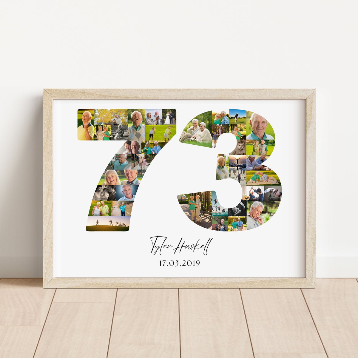 73 Birthday Photo Collage
