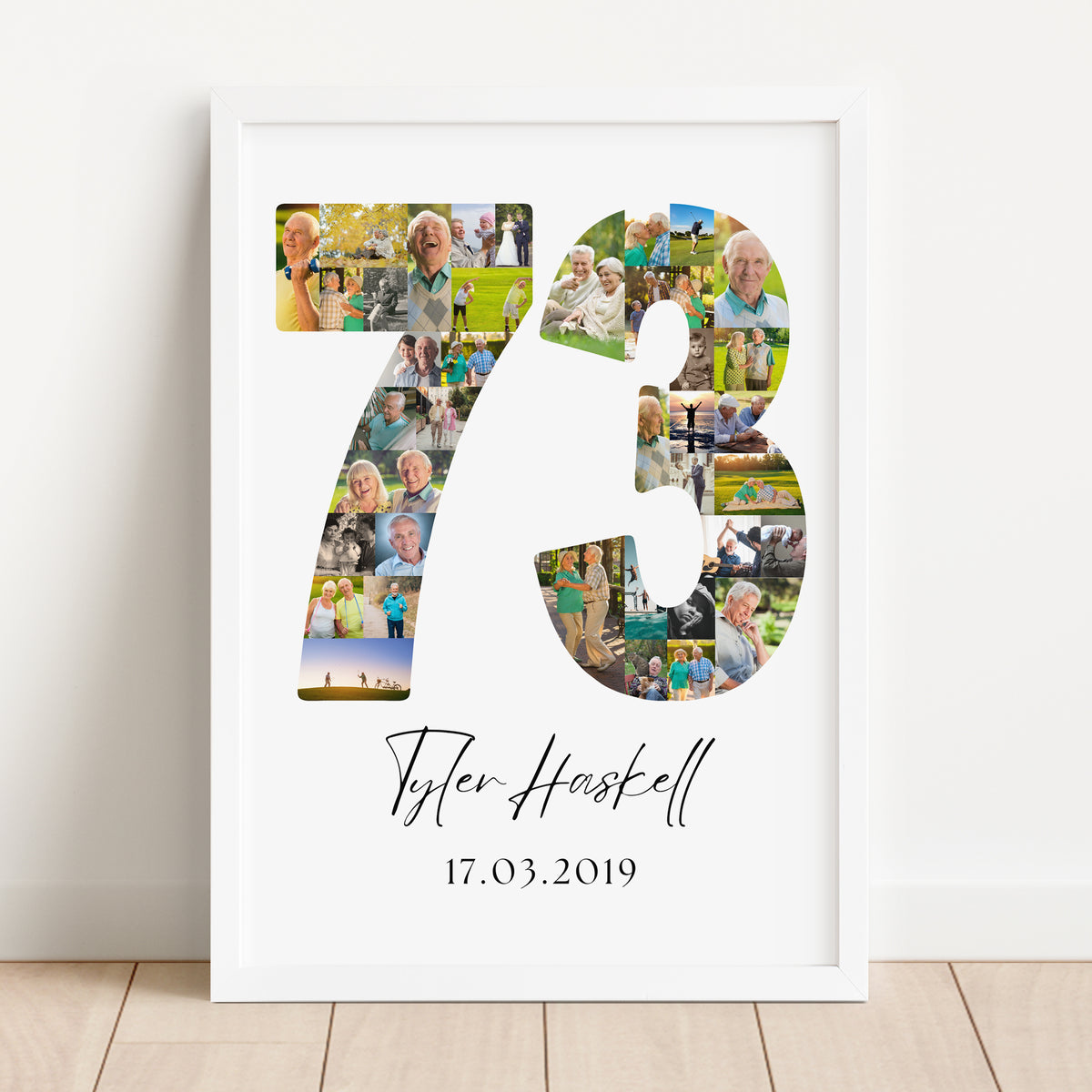 73 Birthday Photo Collage