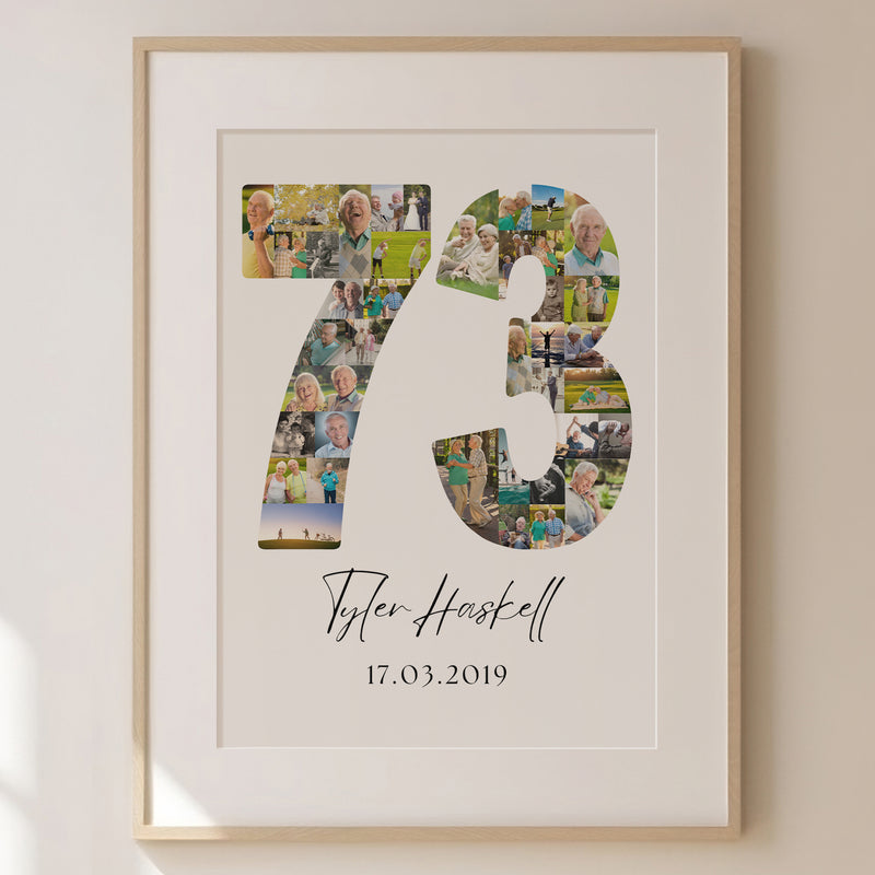 73 Birthday Photo Collage