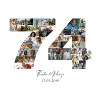 74 Birthday Photo Collage
