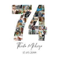 74 Birthday Photo Collage