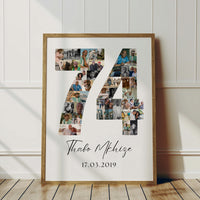 74 Birthday Photo Collage