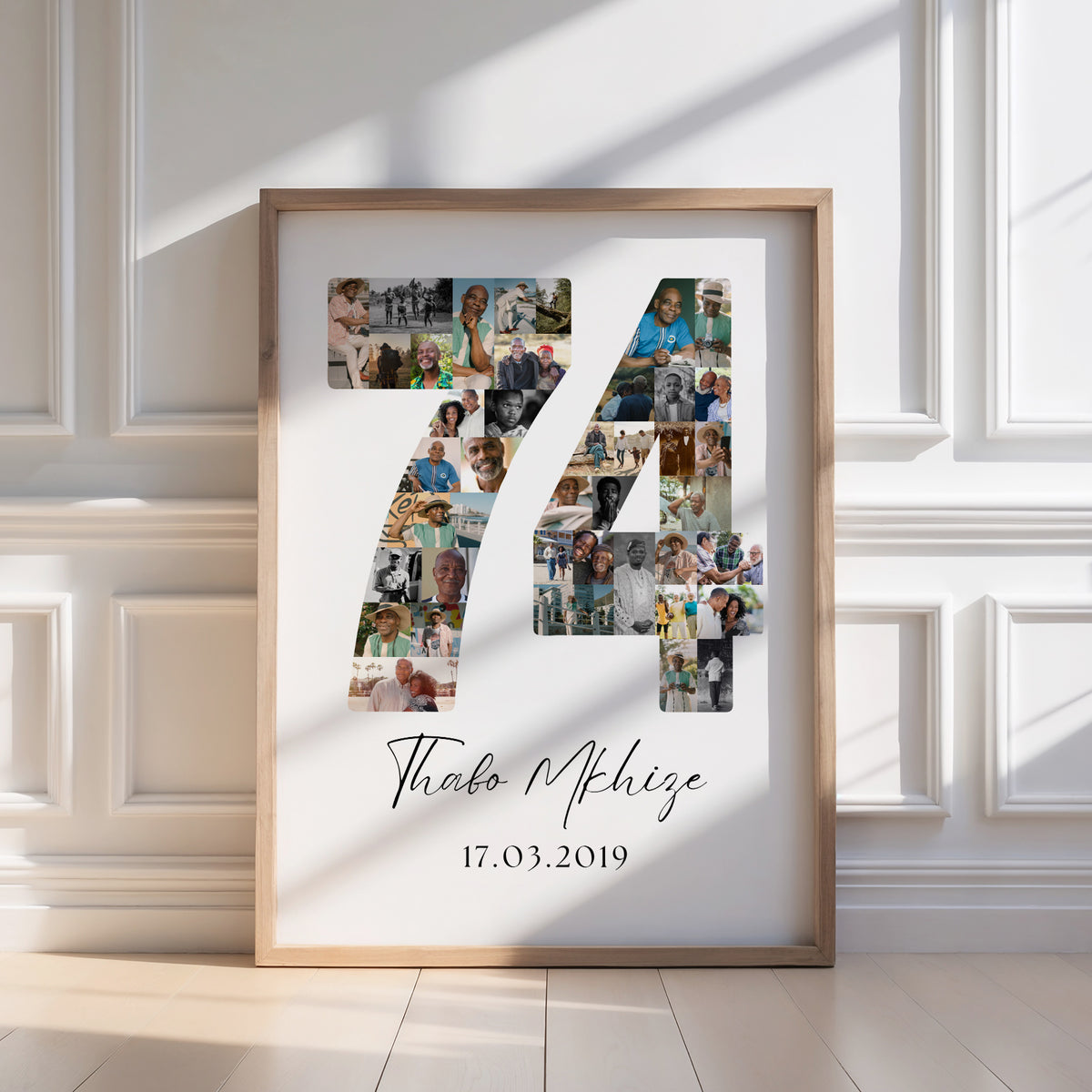 74 Birthday Photo Collage
