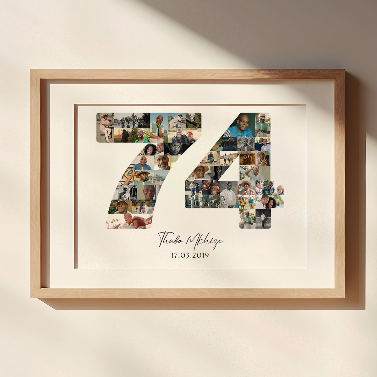 74 Birthday Photo Collage
