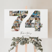 74 Birthday Photo Collage