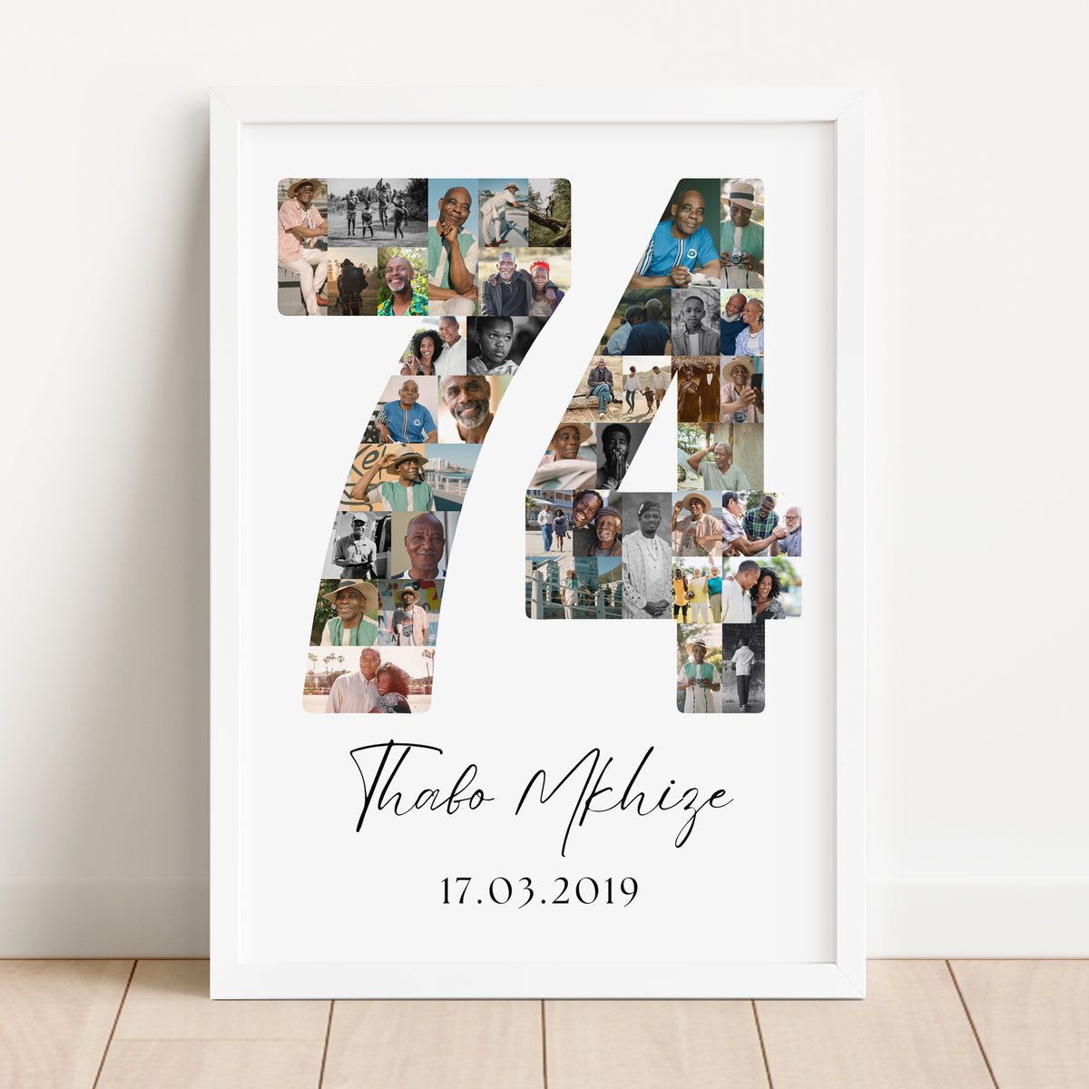 74 Birthday Photo Collage