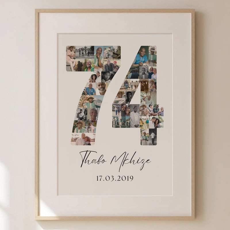 74 Birthday Photo Collage