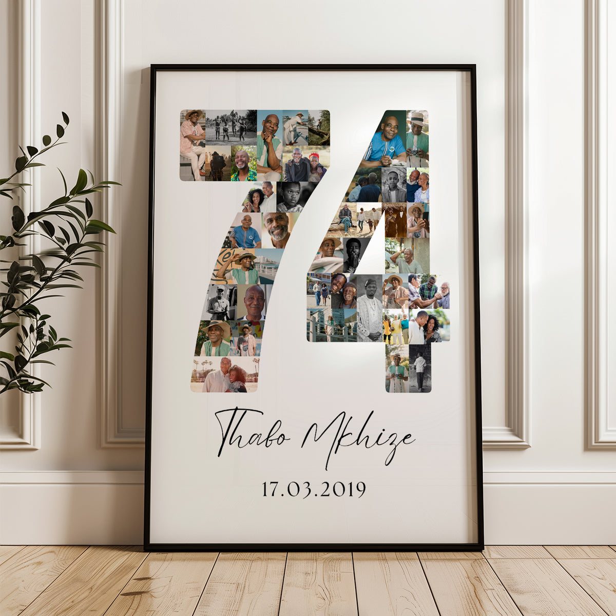74 Birthday Photo Collage