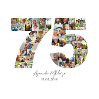 75 Birthday Photo Collage