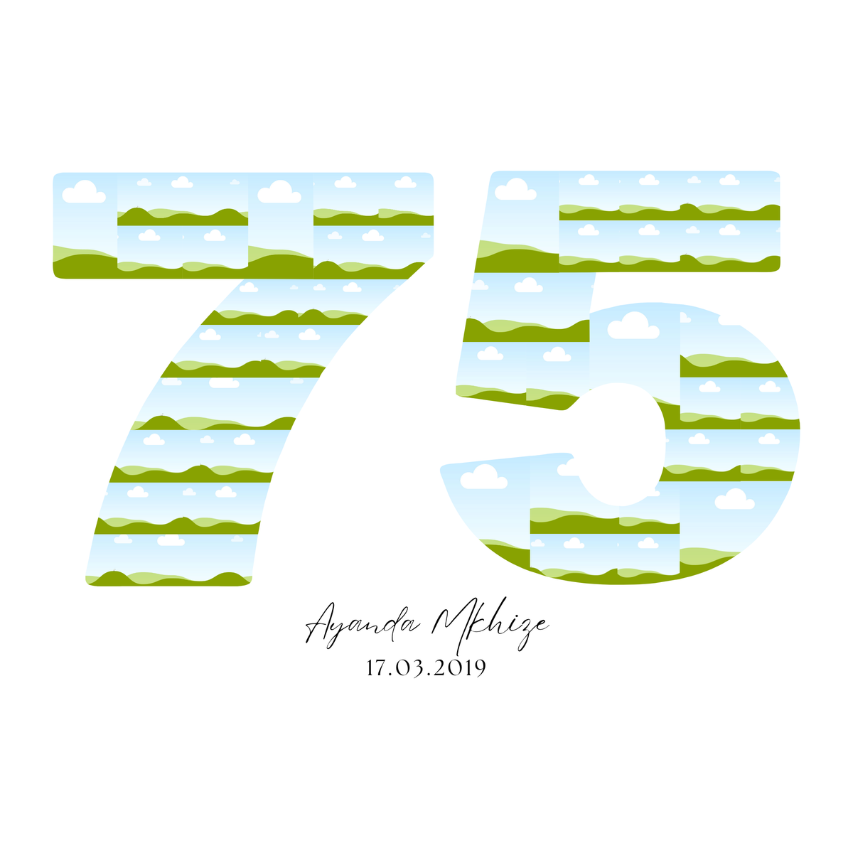 75 Birthday Photo Collage