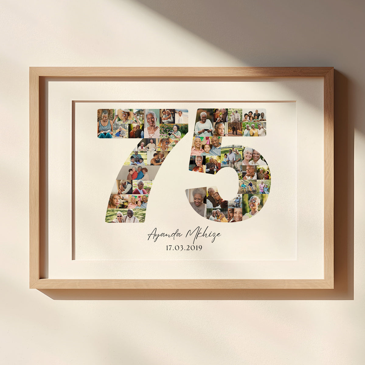75 Birthday Photo Collage