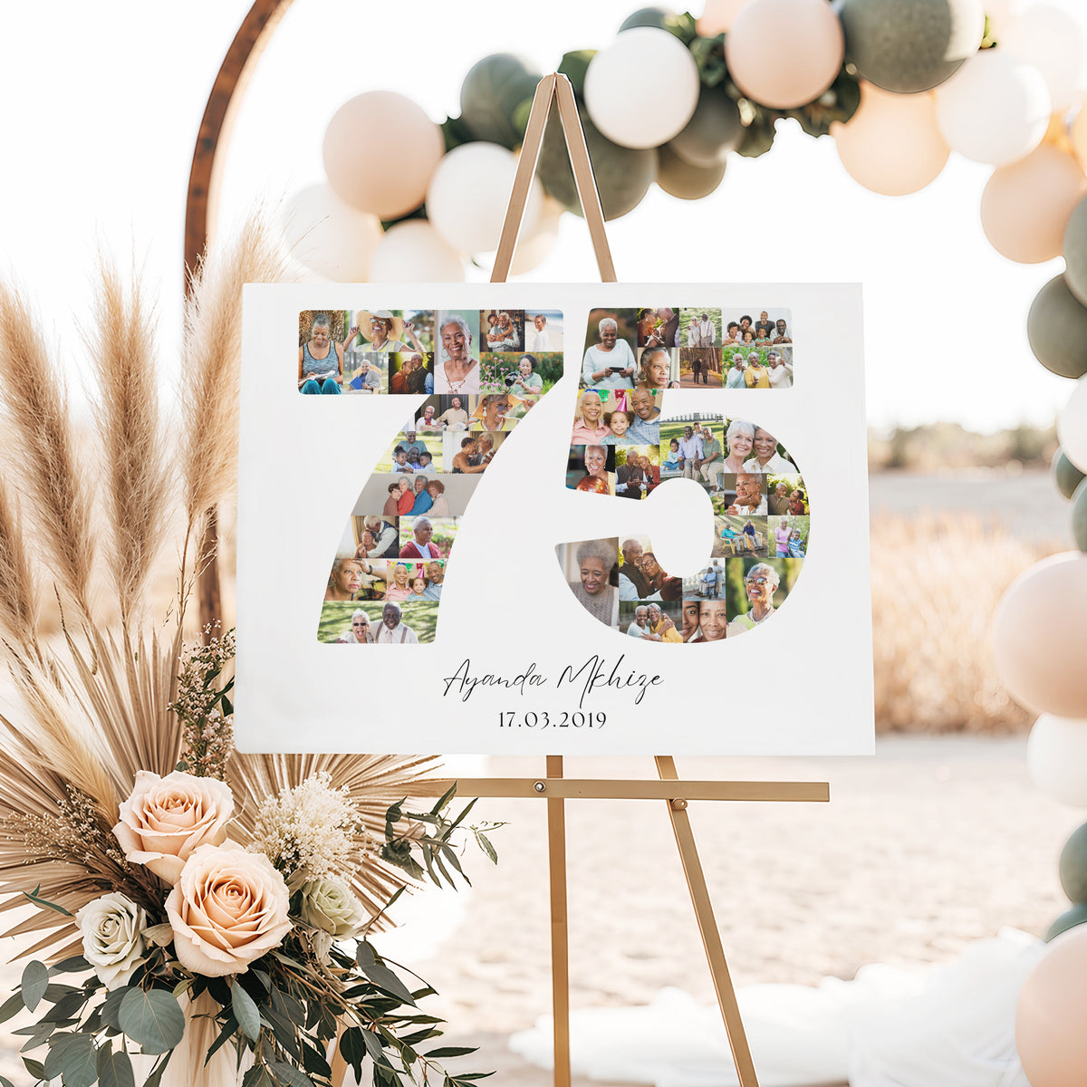 75 Birthday Photo Collage