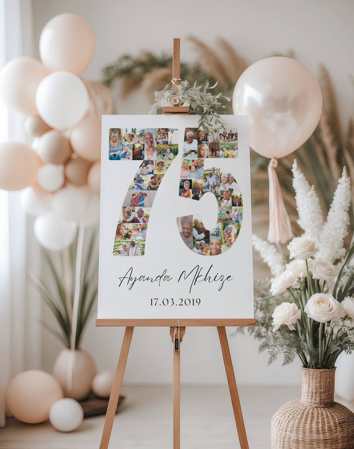 75 Birthday Photo Collage